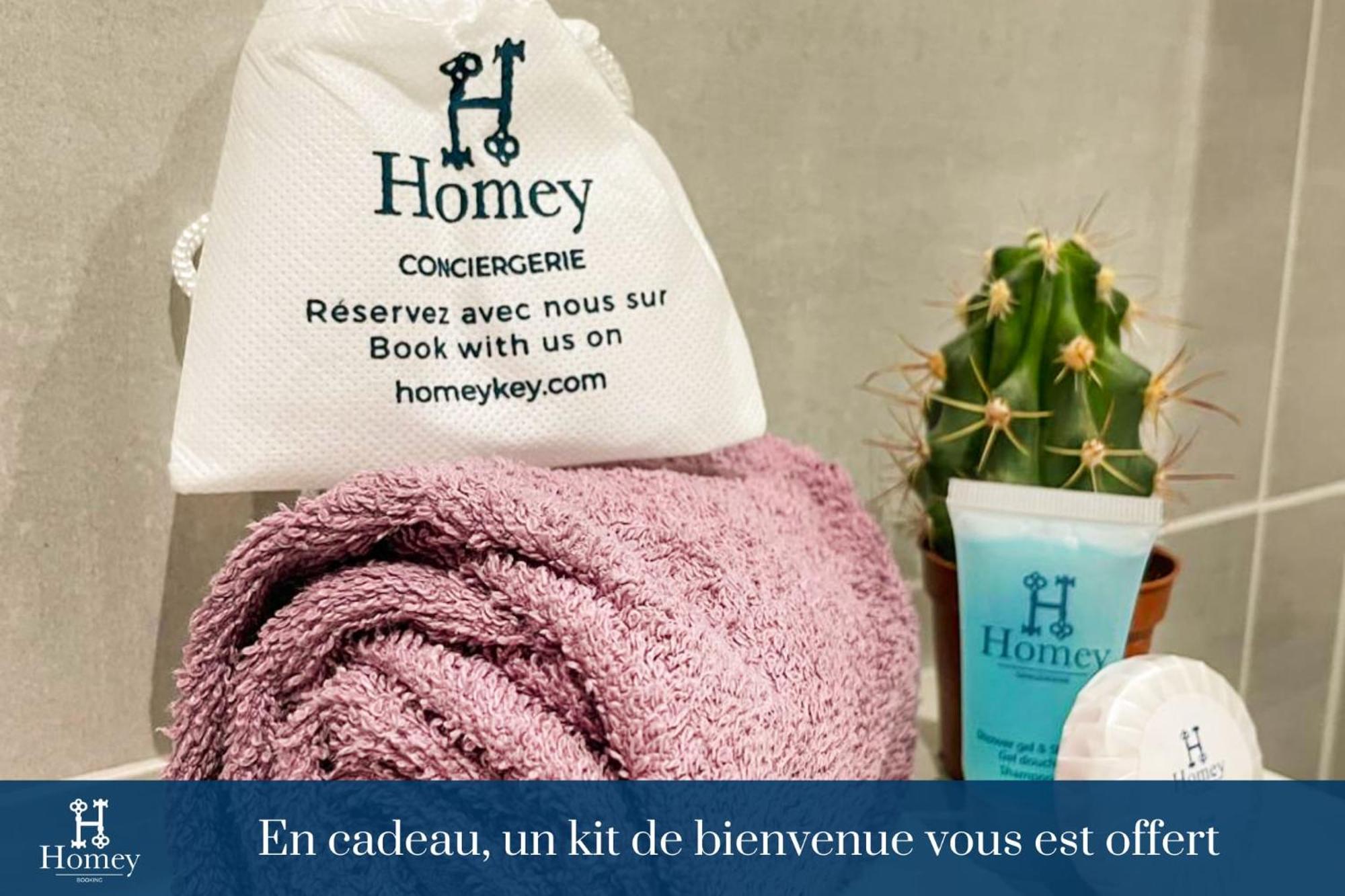 Homey Keola - Parking Prive Gratuit - Aux Portes De Geneve - Au Pied Du Tram - Appartement Avec 1 Chambre Et Un Grand Salon Avec Un Canape-Lit Ambilly Luaran gambar